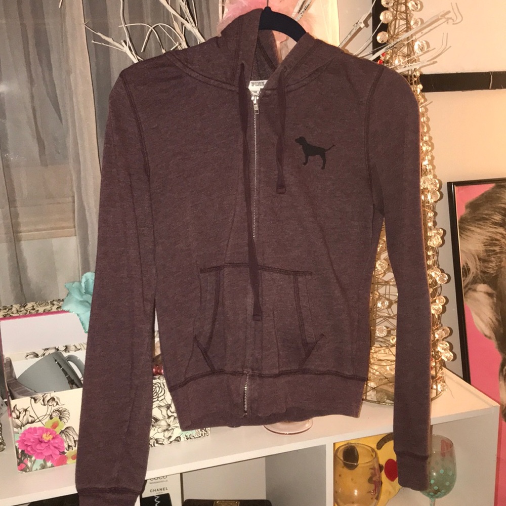 Victoria’s Secret Pink Maroon hooded zip up